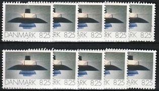FRIMÆRKER DANMARK | 1991 - AFA 0998 - Dansk Brugskunst - 8,25 Kr. flerfarvet x 10 stk. - Postfrisk